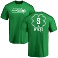 Youth Jason Myers Seattle Seahawks Green St. Patrick's Day ＃5 Name & Number T-Shirt