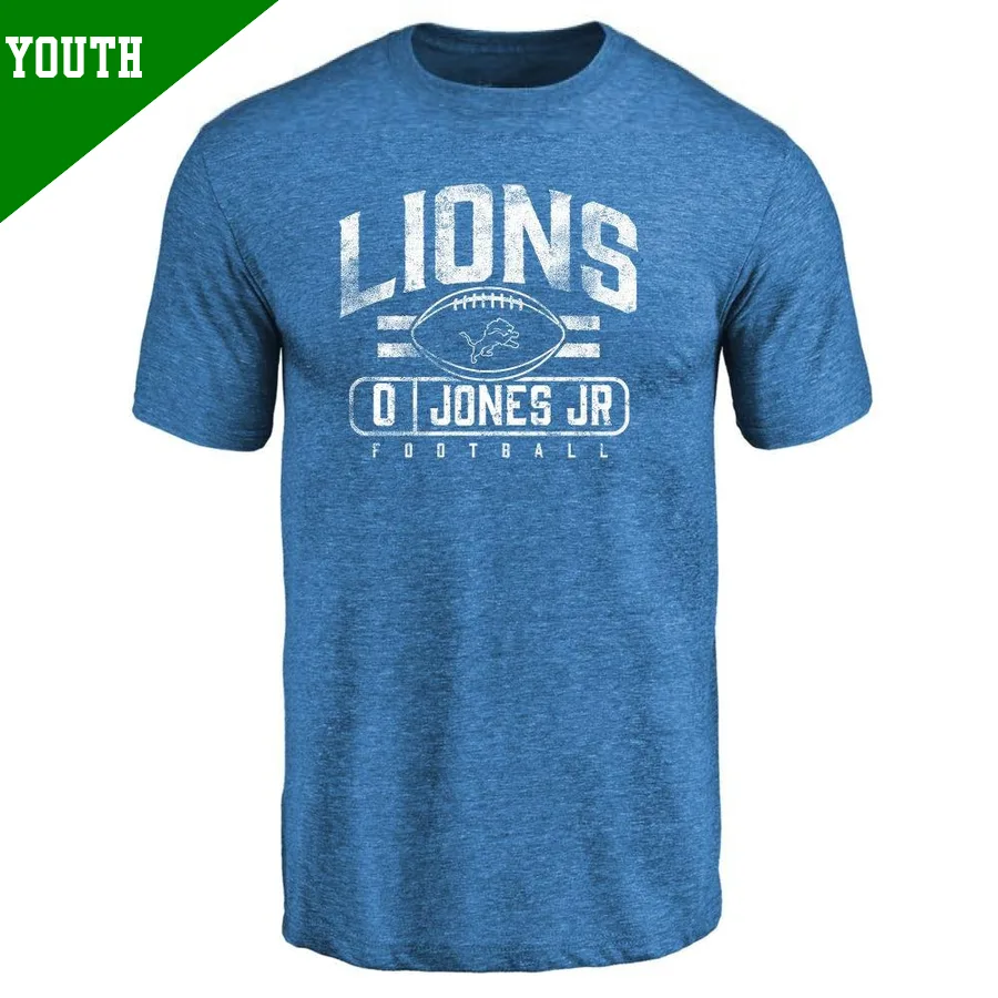 Youth Marvin Jones Jr. Detroit Lions Blue ＃0 Flanker T-Shirt